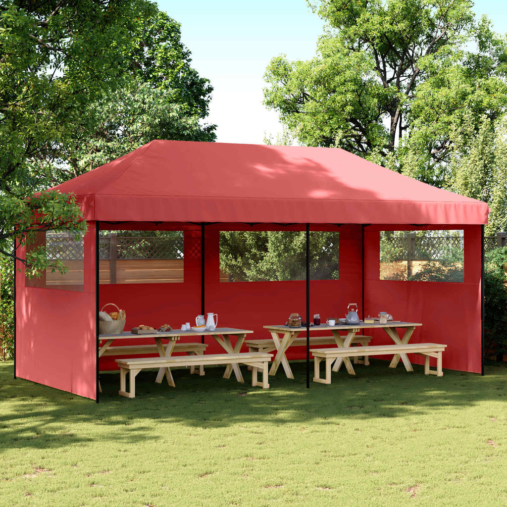 vidaXL Namiot Imprezowy bordowy 292 x 580 x 315 cm Materiał Oxford