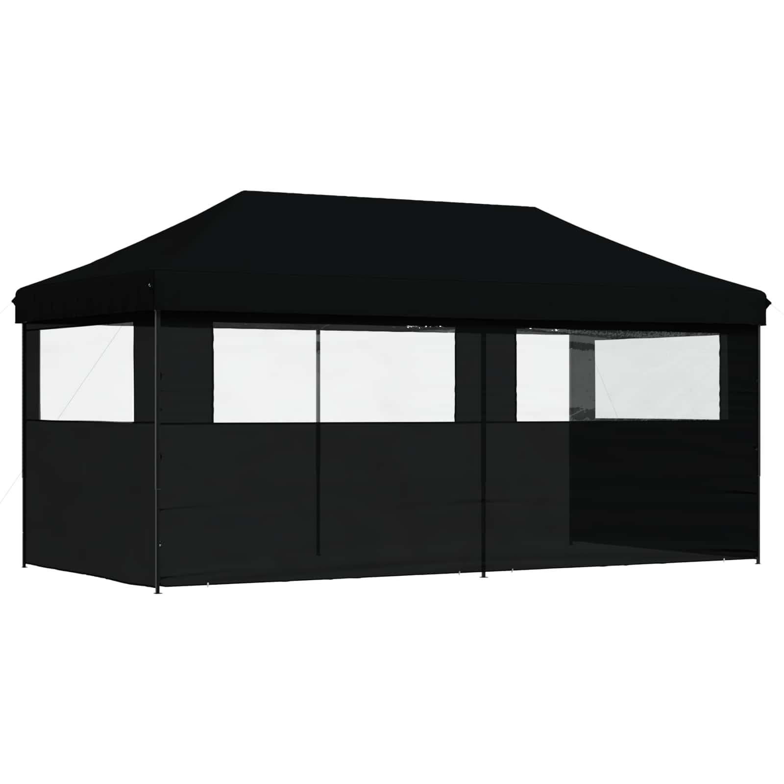 vidaXL Namiot Imprezowy Czarny 292 x 580 x 315 cm Materiał Oxford