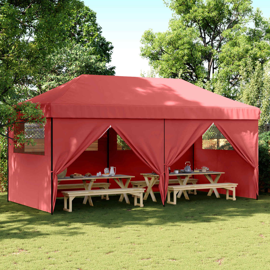 vidaXL Namiot Imprezowy bordowy 292 x 580 x 315 cm Materiał Oxford