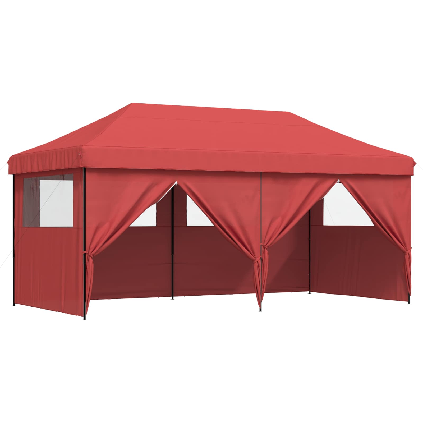 vidaXL Namiot Imprezowy bordowy 292 x 580 x 315 cm Materiał Oxford