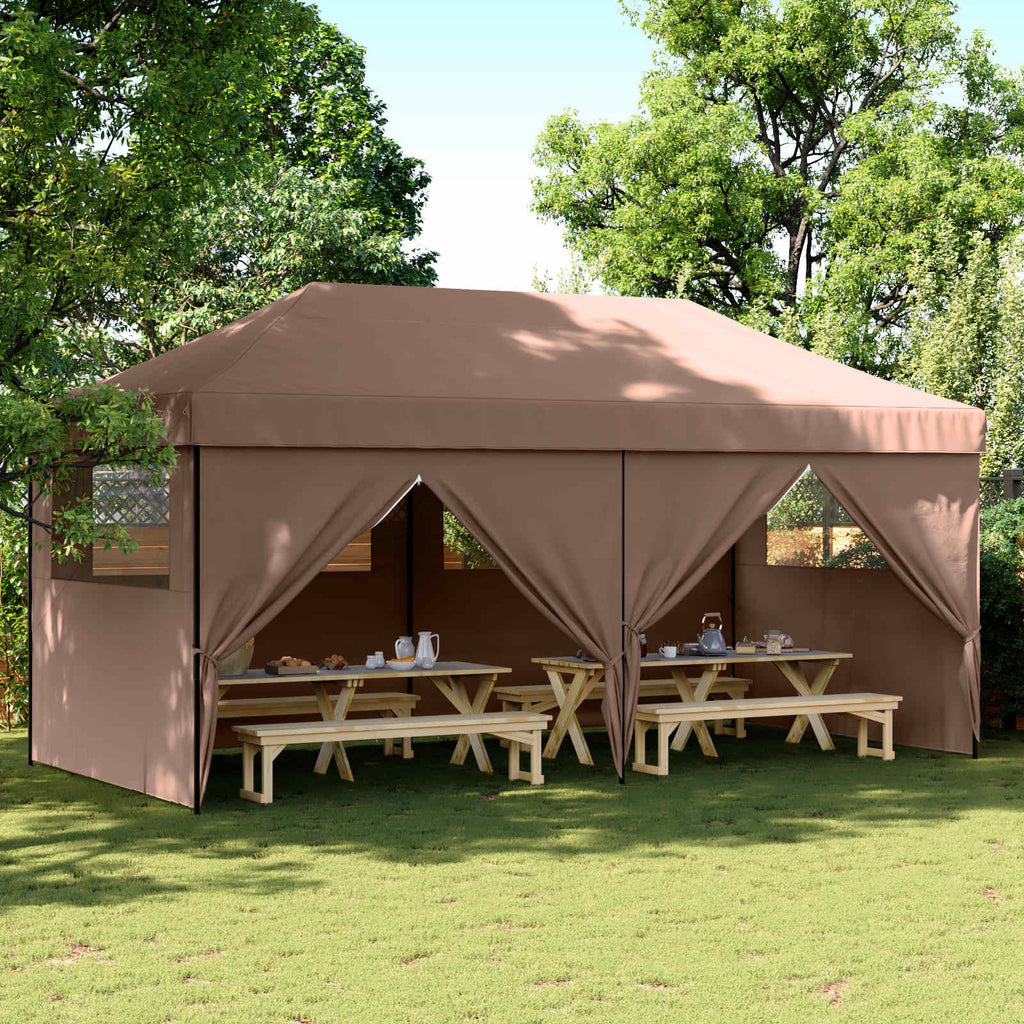 vidaXL Namiot Imprezowy Brązowy 292 x 580 x 315 cm Materiał Oxford