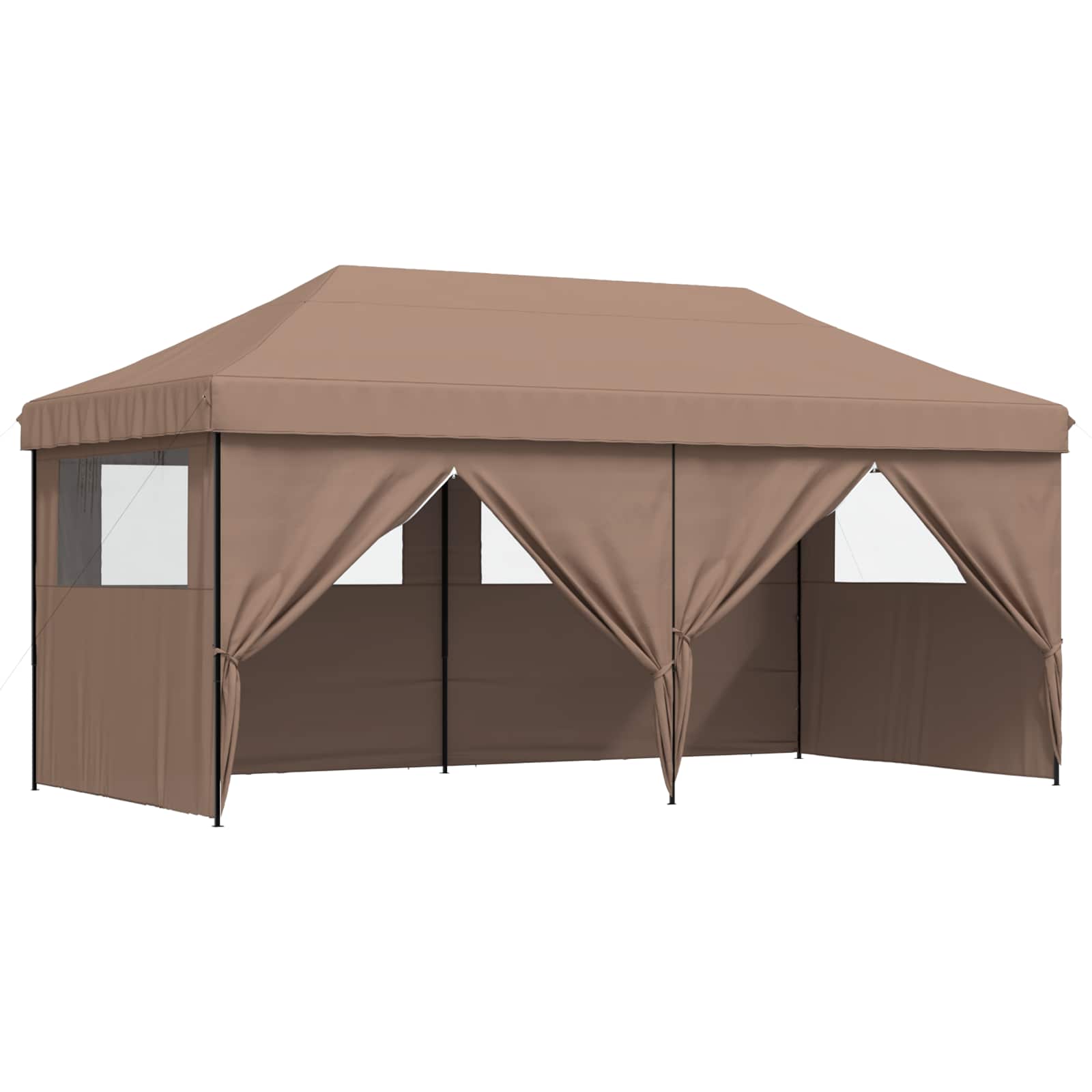 vidaXL Namiot Imprezowy Brązowy 292 x 580 x 315 cm Materiał Oxford