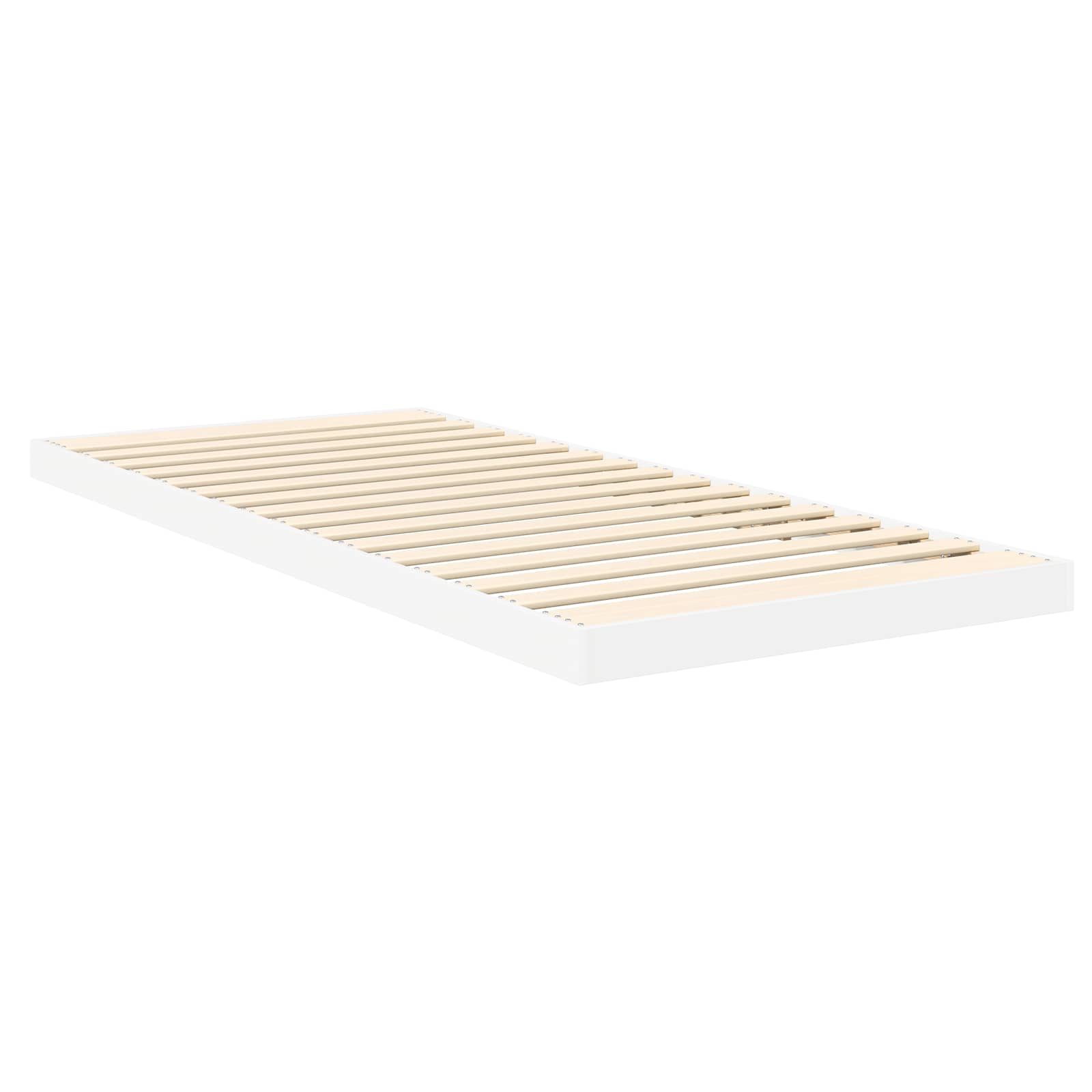 vidaXL Stelaż łóżkowy Biały 75 x 190 cm Materiał drewnopochodny