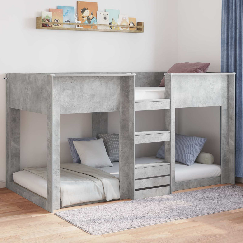 vidaXL Stelaż łóżkowy Betonowy szary 75 x 190 cm
