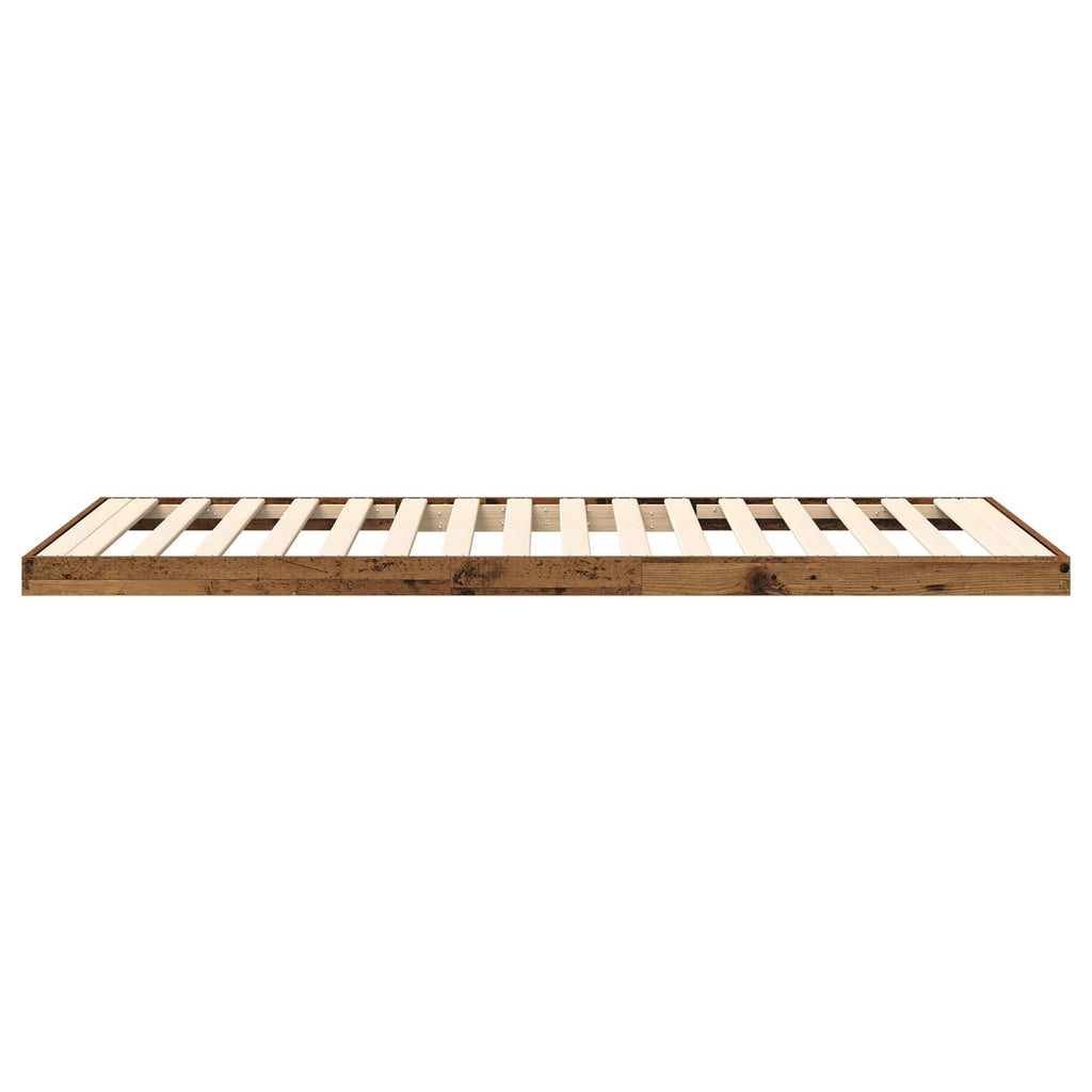 vidaXL Stelaż łóżkowy Stare drewno 90 x 190 cm Materiał drewnopochodny