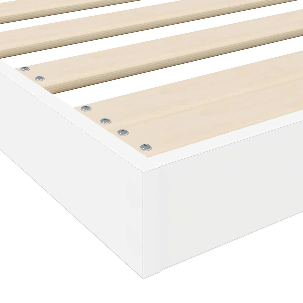 vidaXL Stelaż łóżkowy Biały 80 x 200 cm Materiał drewnopochodny