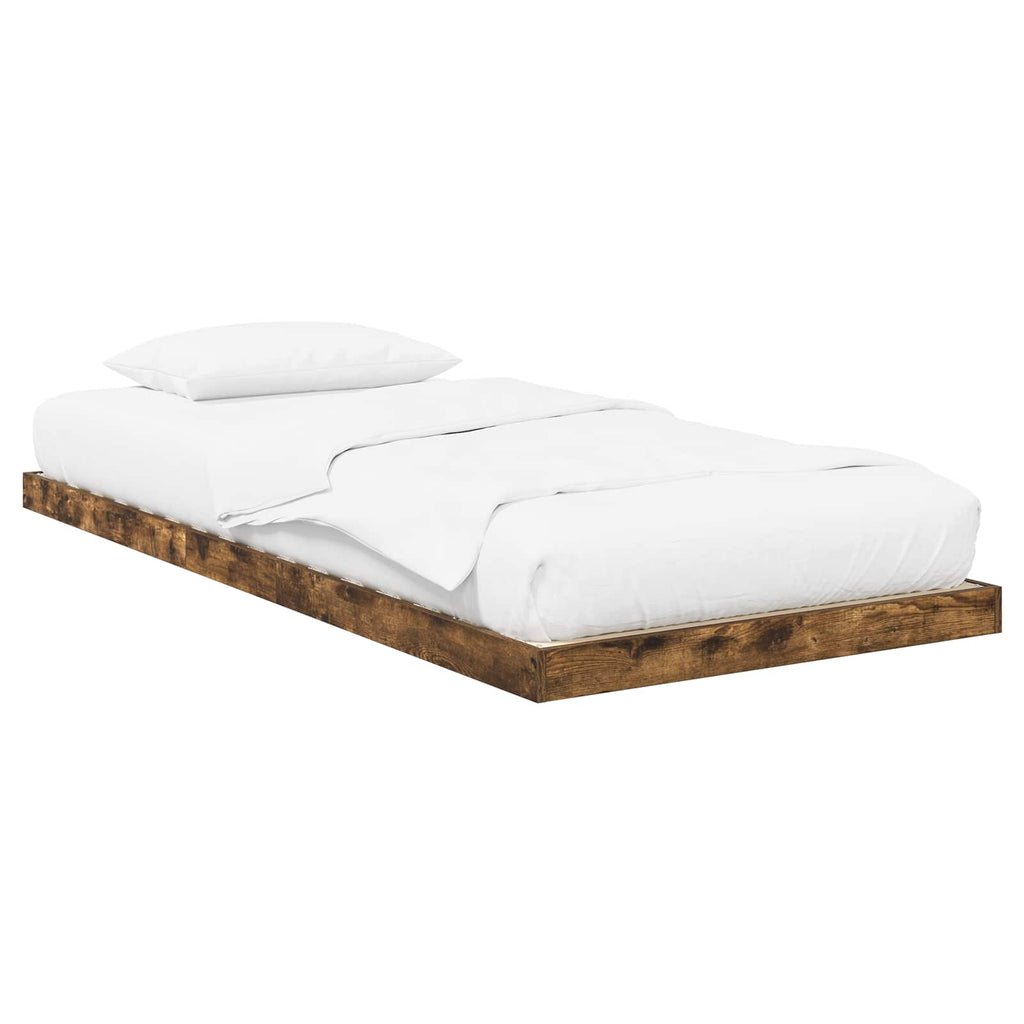vidaXL Stelaż łóżkowy Dąb wędzony 80 x 200 cm Drewno inżynieryjne
