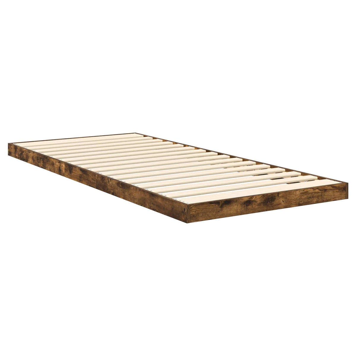 vidaXL Stelaż łóżkowy Dąb wędzony 80 x 200 cm Drewno inżynieryjne