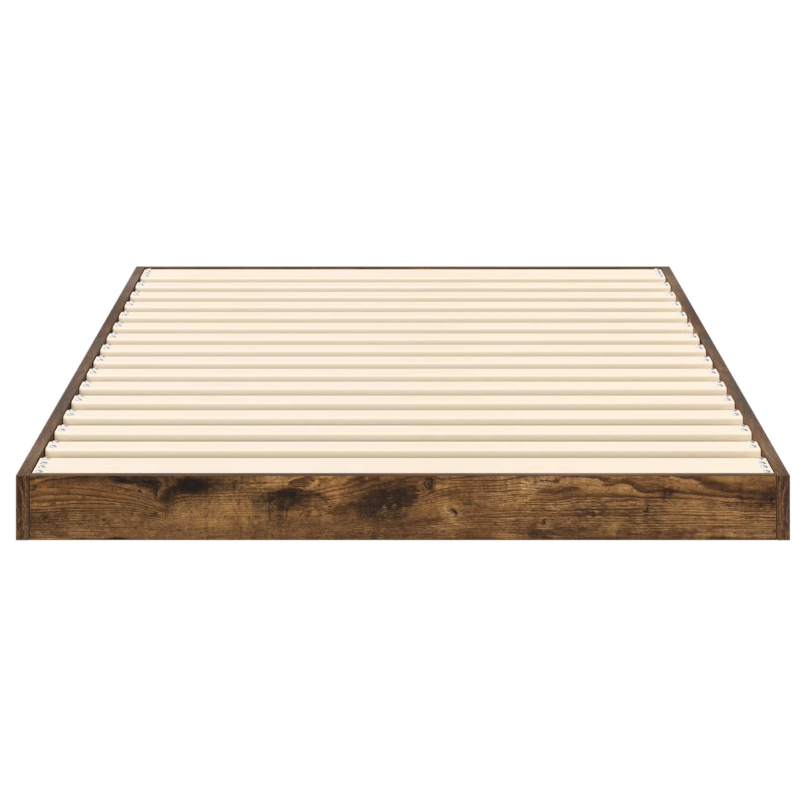 vidaXL Stelaż łóżkowy Dąb wędzony 80 x 200 cm Drewno inżynieryjne