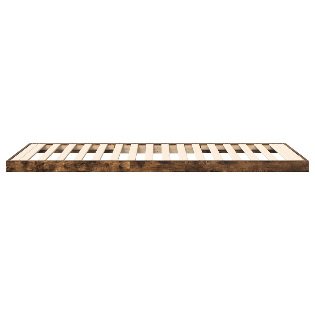 vidaXL Stelaż łóżkowy Dąb wędzony 80 x 200 cm Drewno inżynieryjne