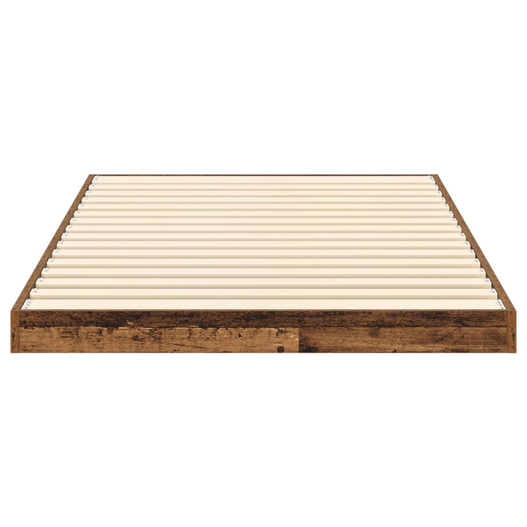 vidaXL Stelaż łóżkowy Stare drewno 80 x 200 cm Materiał drewnopochodny
