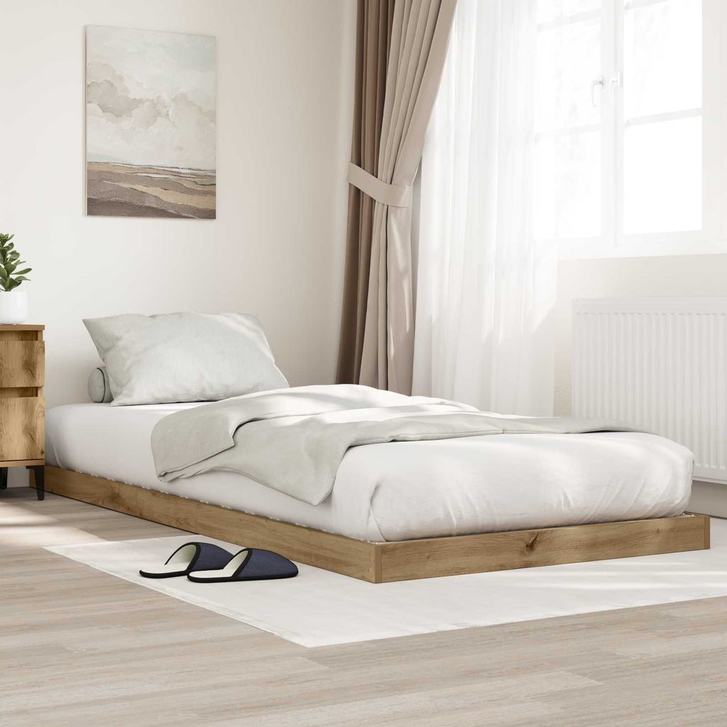 vidaXL Stelaż łóżkowy Dąb rzemieślniczy 80 x 200 cm