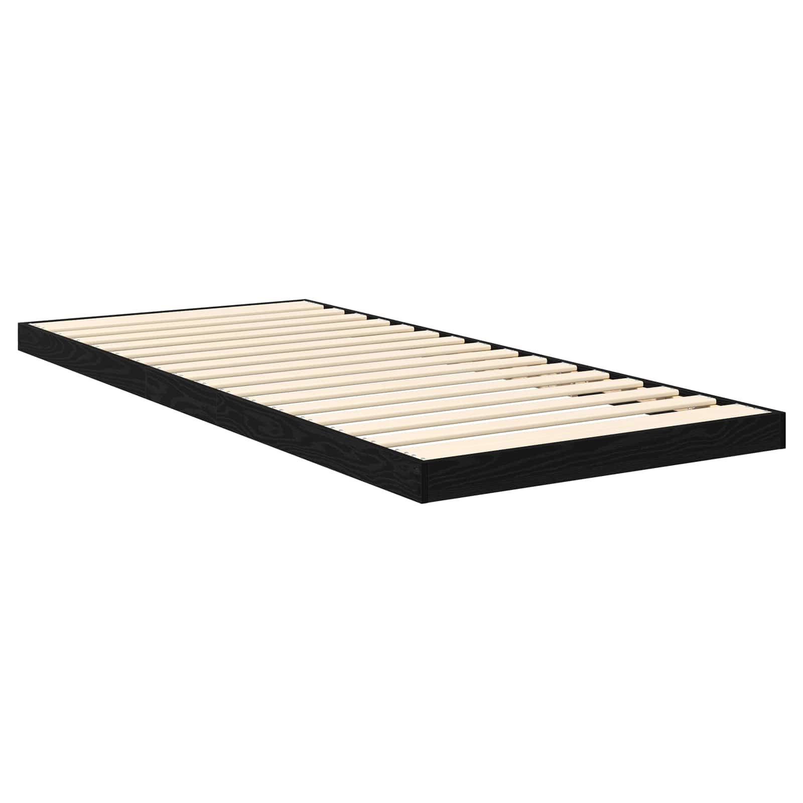 vidaXL Stelaż łóżkowy Czarny Dąb 100 x 200 cm Materiał drewnopochodny