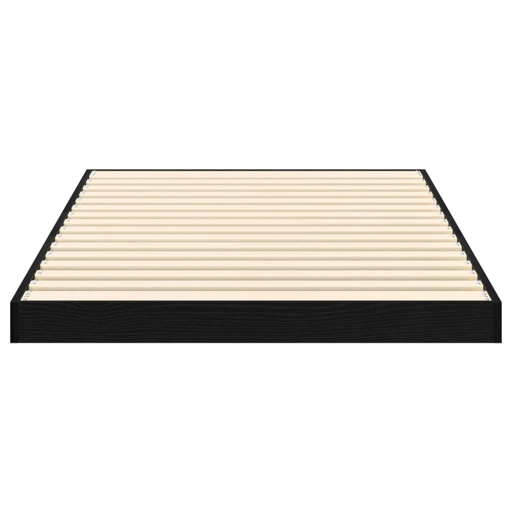 vidaXL Stelaż łóżkowy Czarny Dąb 100 x 200 cm Materiał drewnopochodny
