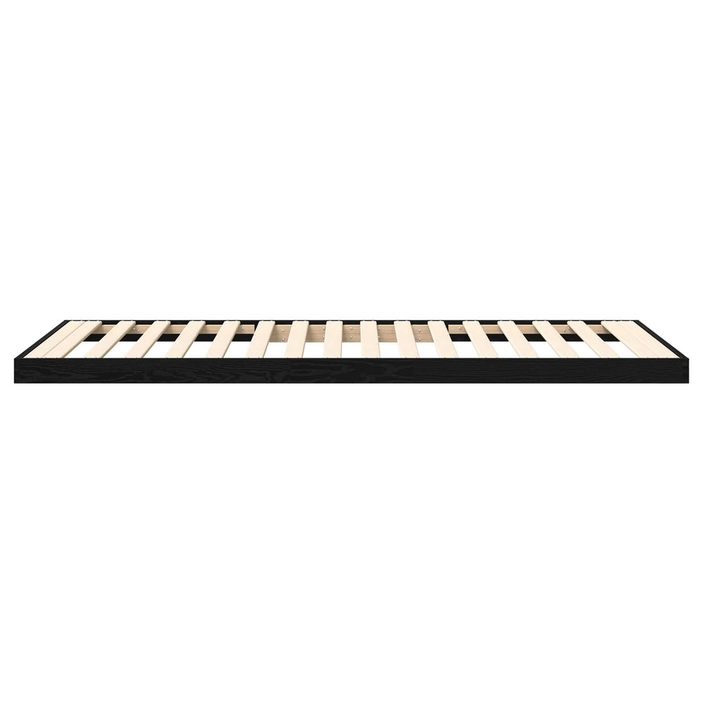 vidaXL Stelaż łóżkowy Czarny Dąb 100 x 200 cm Materiał drewnopochodny