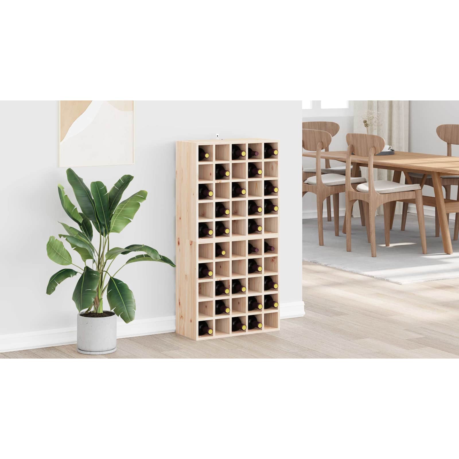 vidaXL Regał na wino 2 szt. Naturalny 56 x 25 x 56 cm