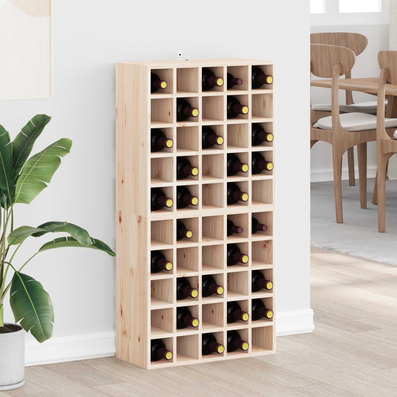 vidaXL Regał na wino 2 pcs Naturalny 56 x 25 x 56 cm