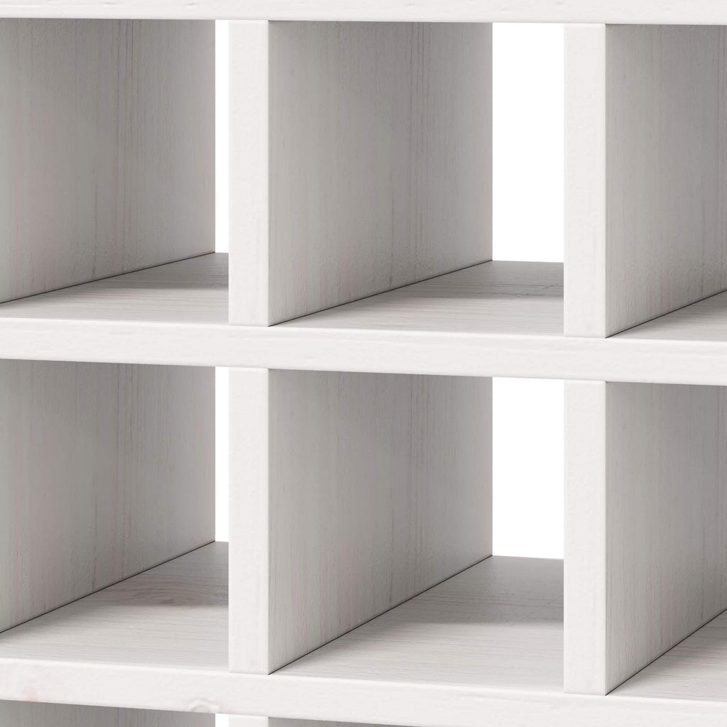 vidaXL Regał na wino 2 pcs Biały 56 x 25 x 56 cm Lite drewno sosnowe