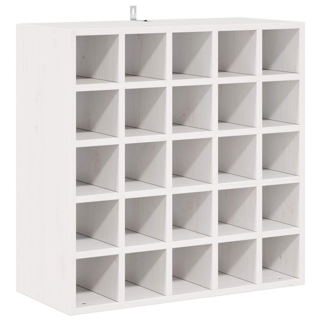 vidaXL Regał na wino 2 pcs Biały 56 x 25 x 56 cm Lite drewno sosnowe