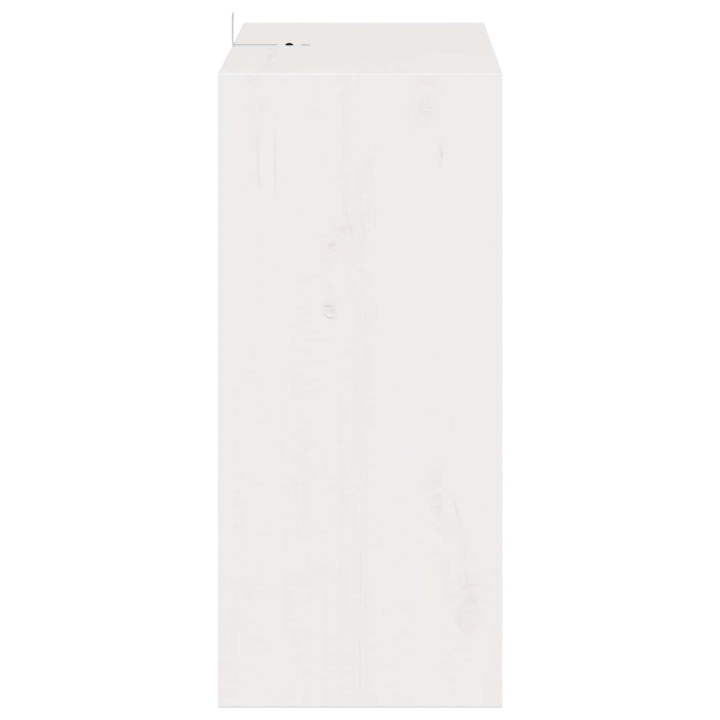 vidaXL Regał na wino 2 pcs Biały 56 x 25 x 56 cm Lite drewno sosnowe