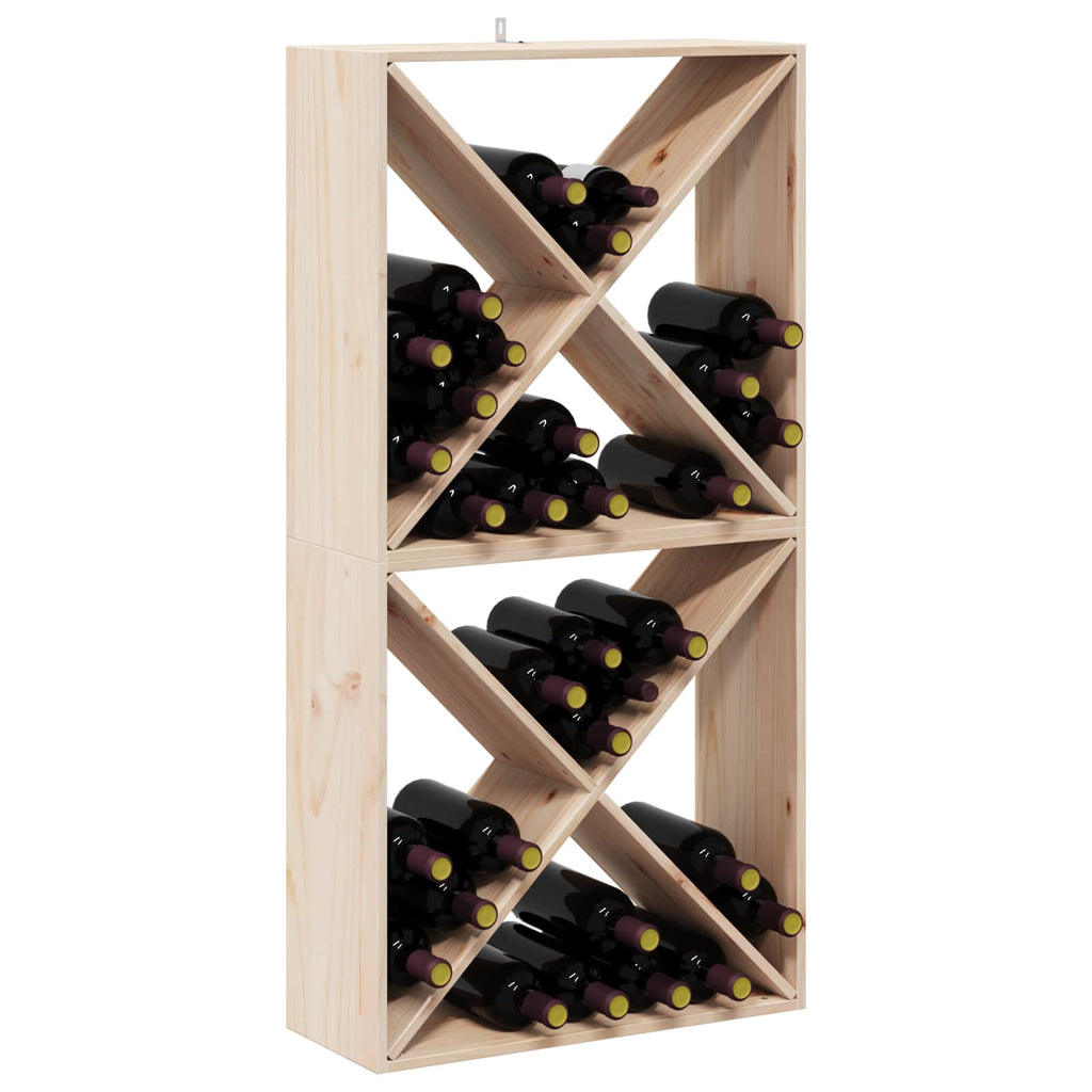 vidaXL Regał na wino 2 pcs Naturalny 62 x 25 x 62 cm