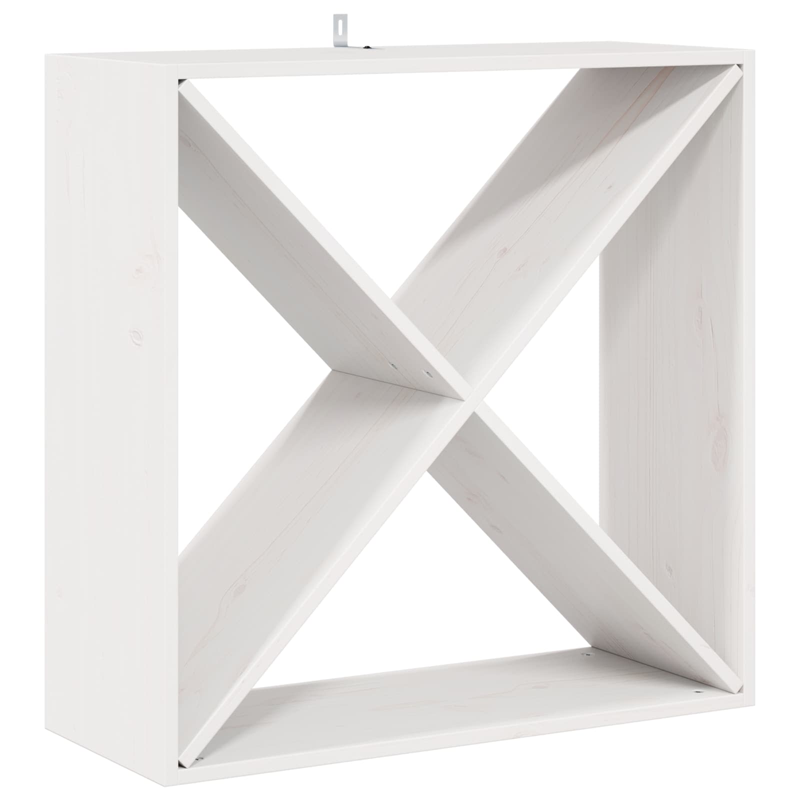 vidaXL Regał na wino 2 pcs Biały 62 x 25 x 62 cm Lite drewno sosnowe