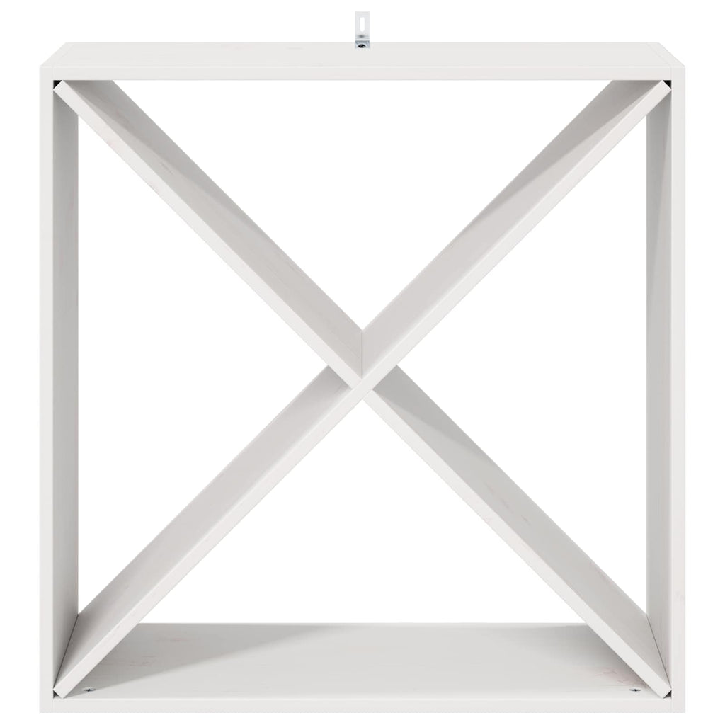 vidaXL Regał na wino 2 pcs Biały 62 x 25 x 62 cm Lite drewno sosnowe