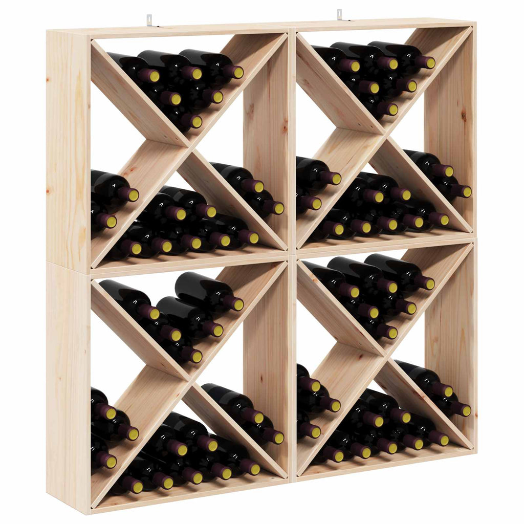 vidaXL Regał na wino 4 szt. Naturalny 62 x 25 x 62 cm
