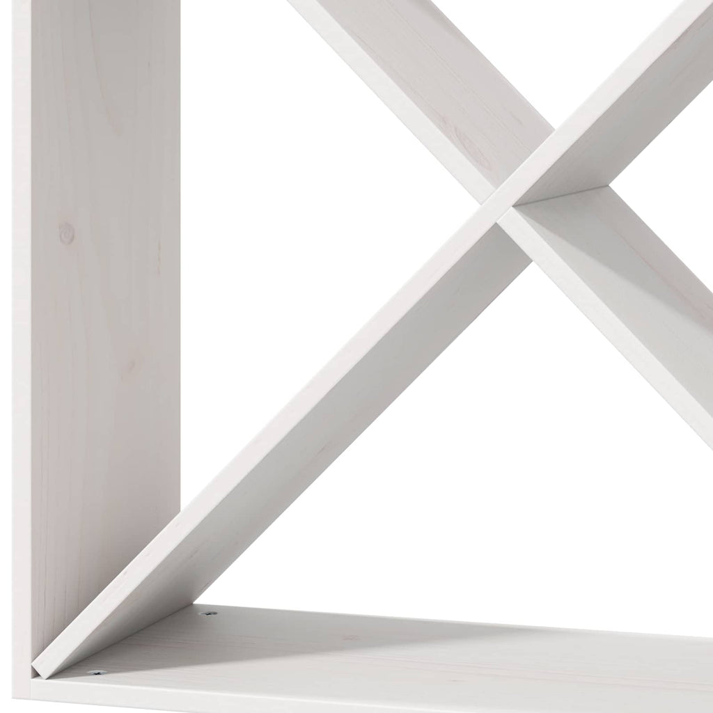vidaXL Regał na wino 4 pcs Biały 62 x 25 x 62 cm Lite drewno sosnowe
