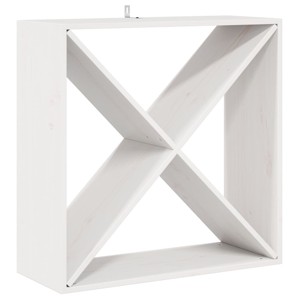 vidaXL Regał na wino 4 pcs Biały 62 x 25 x 62 cm Lite drewno sosnowe
