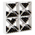 vidaXL Regał na wino 4 szt. Biały 62 x 25 x 62 cm Lite drewno sosnowe