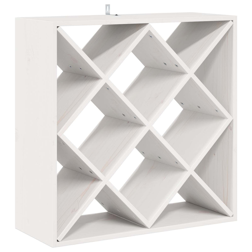 vidaXL Regał na wino 2 pcs Biały 62 x 25 x 62 cm Lite drewno sosnowe