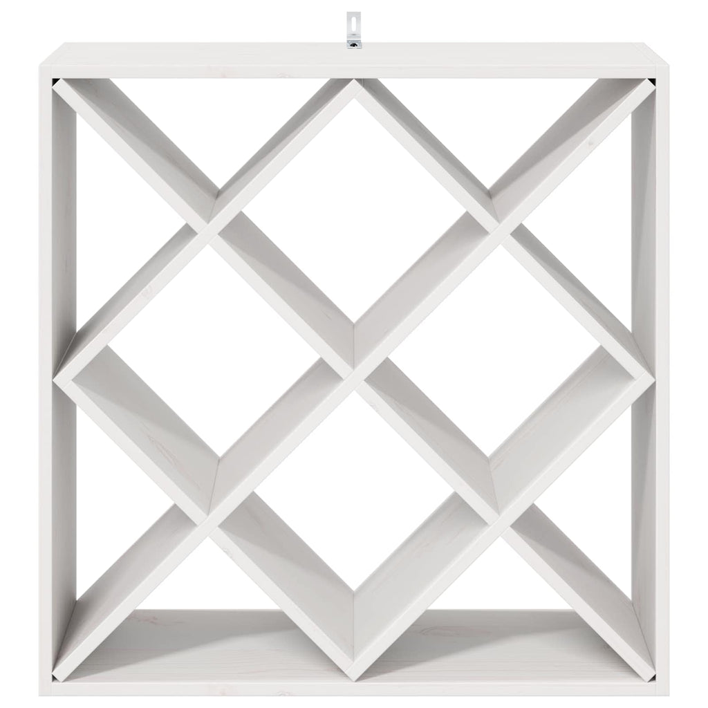 vidaXL Regał na wino 2 pcs Biały 62 x 25 x 62 cm Lite drewno sosnowe