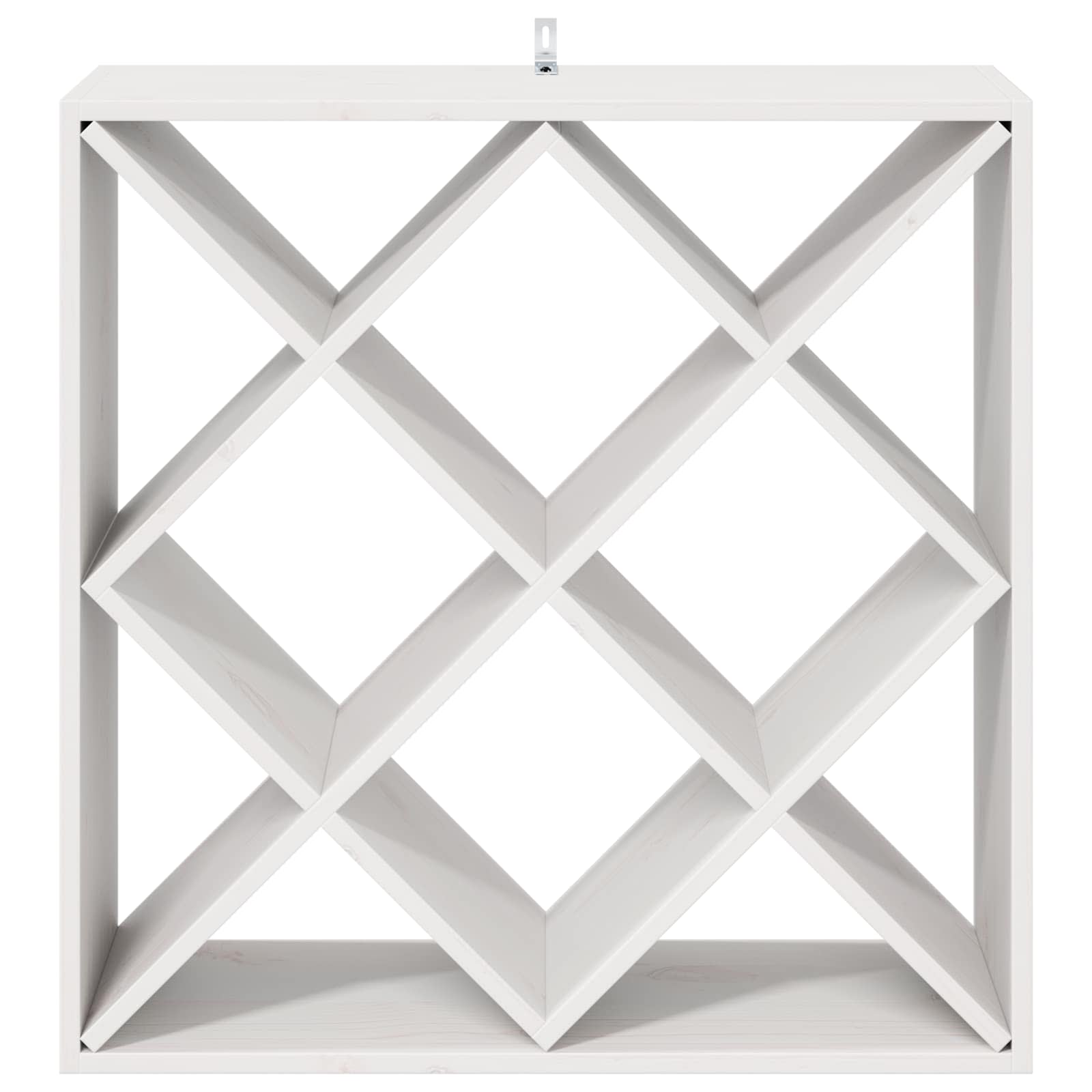 vidaXL Regał na wino 2 pcs Biały 62 x 25 x 62 cm Lite drewno sosnowe