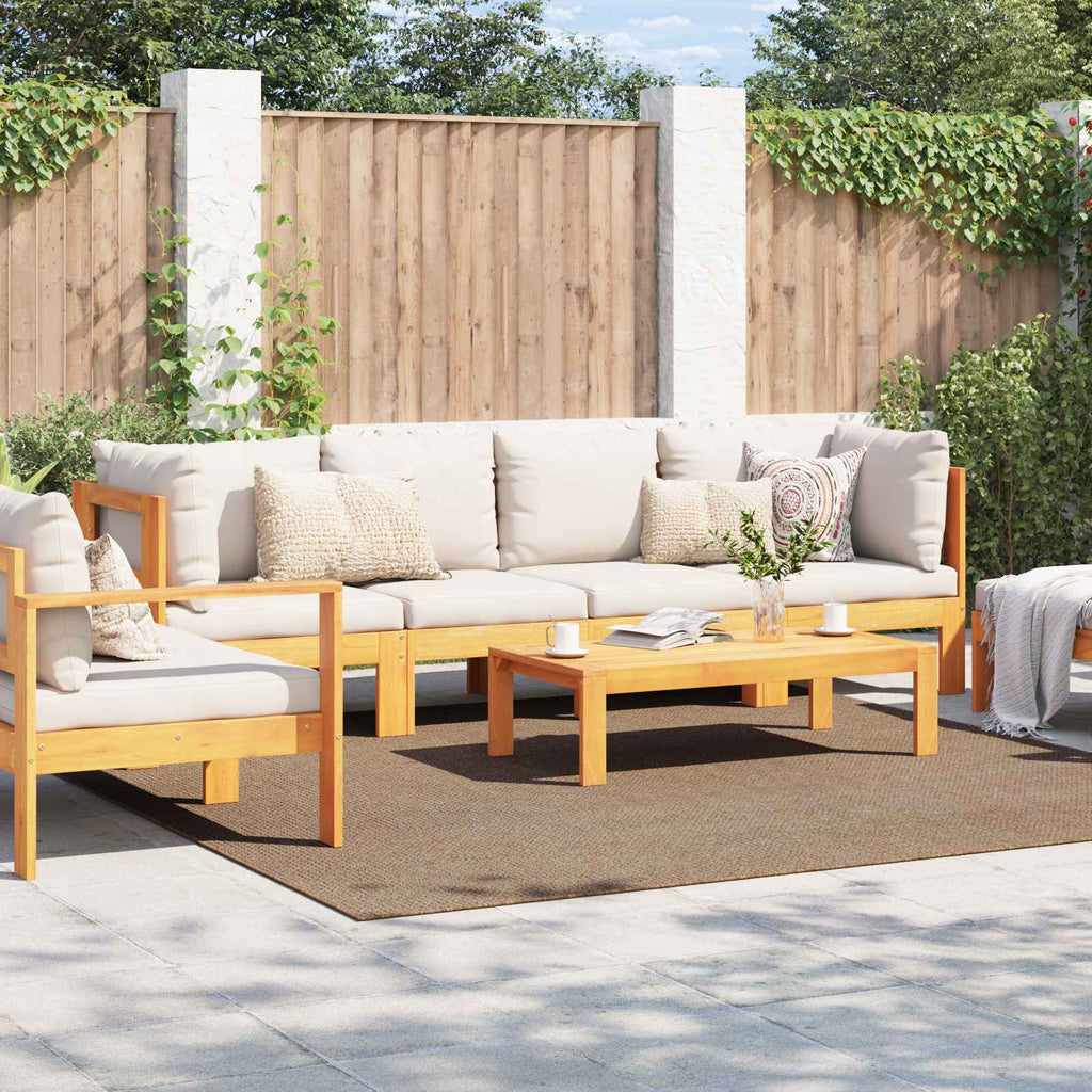 vidaXL Dywany pokojowe Kwadrat AGIRA Naturalny 240 x 240 cm Poliester