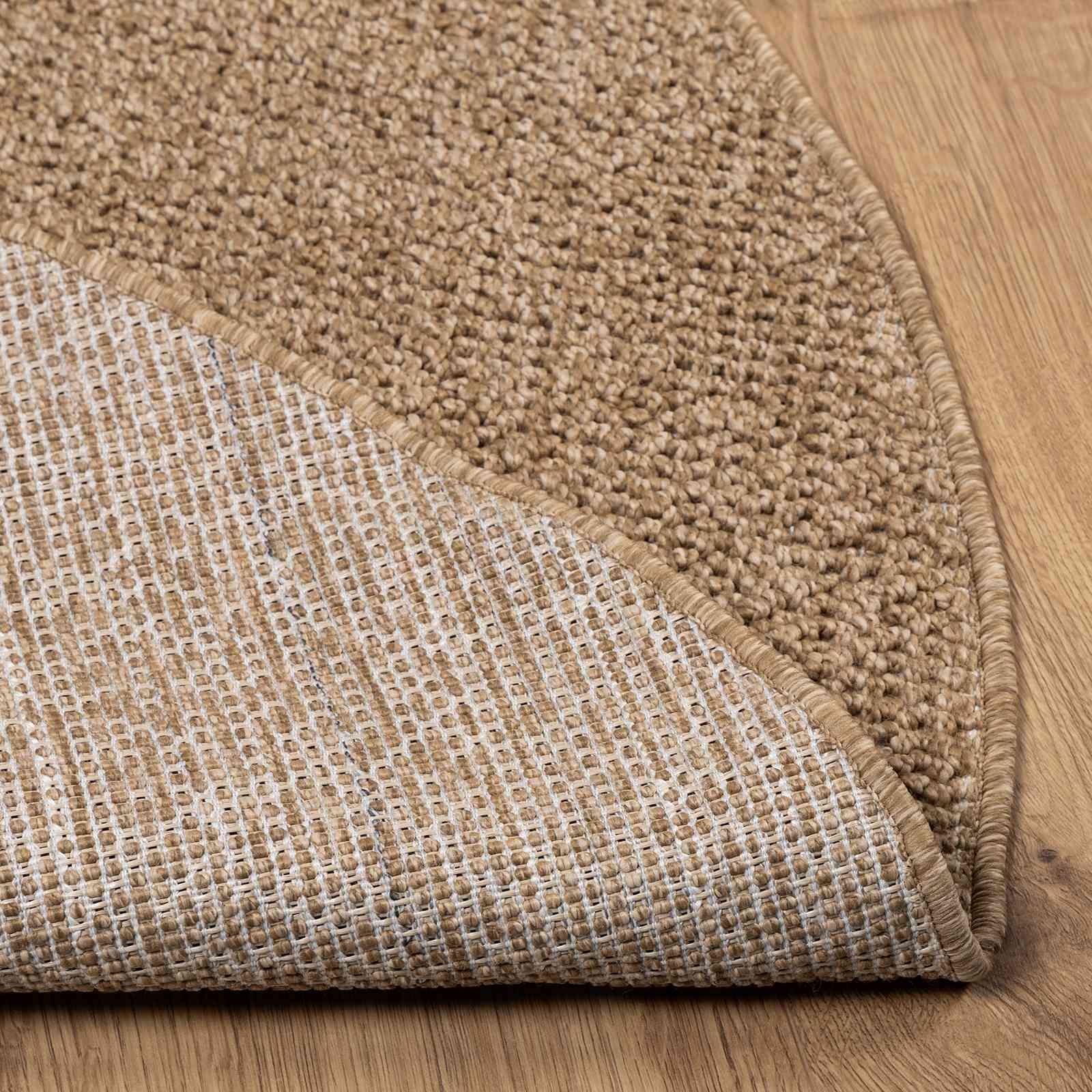 vidaXL Dywany pokojowe Okrągły AGIRA Naturalny Ø 120 CM Poliester