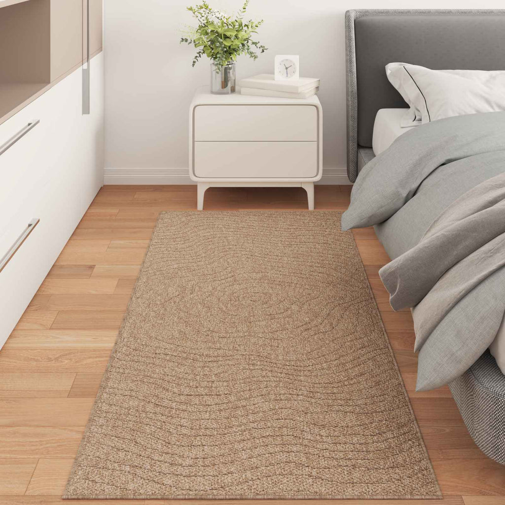 vidaXL Dywany pokojowe Moiré AGIRA Naturalny 150 x 80 cm Poliester