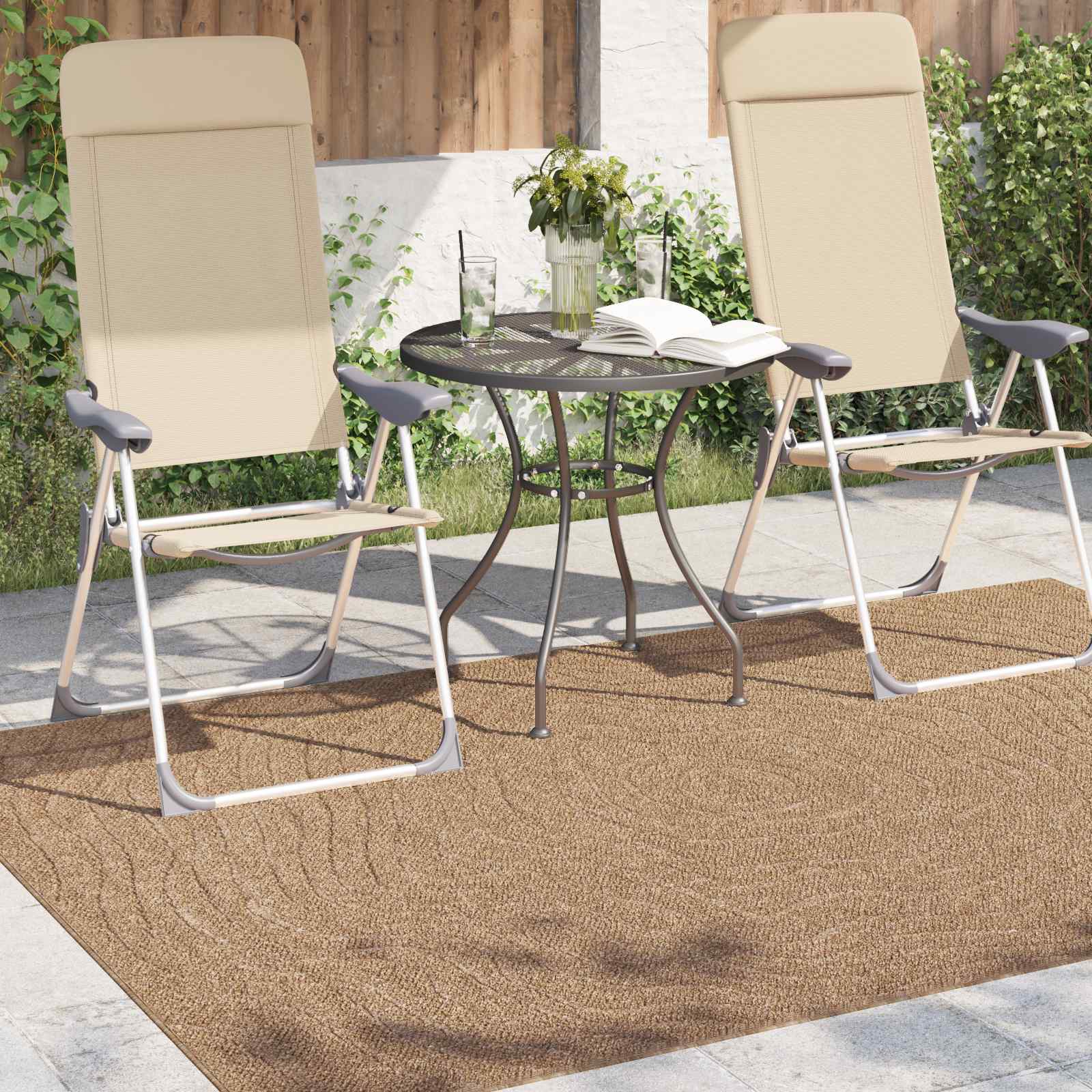 vidaXL Dywany pokojowe Moiré AGIRA Naturalny 170 x 120 cm Poliester