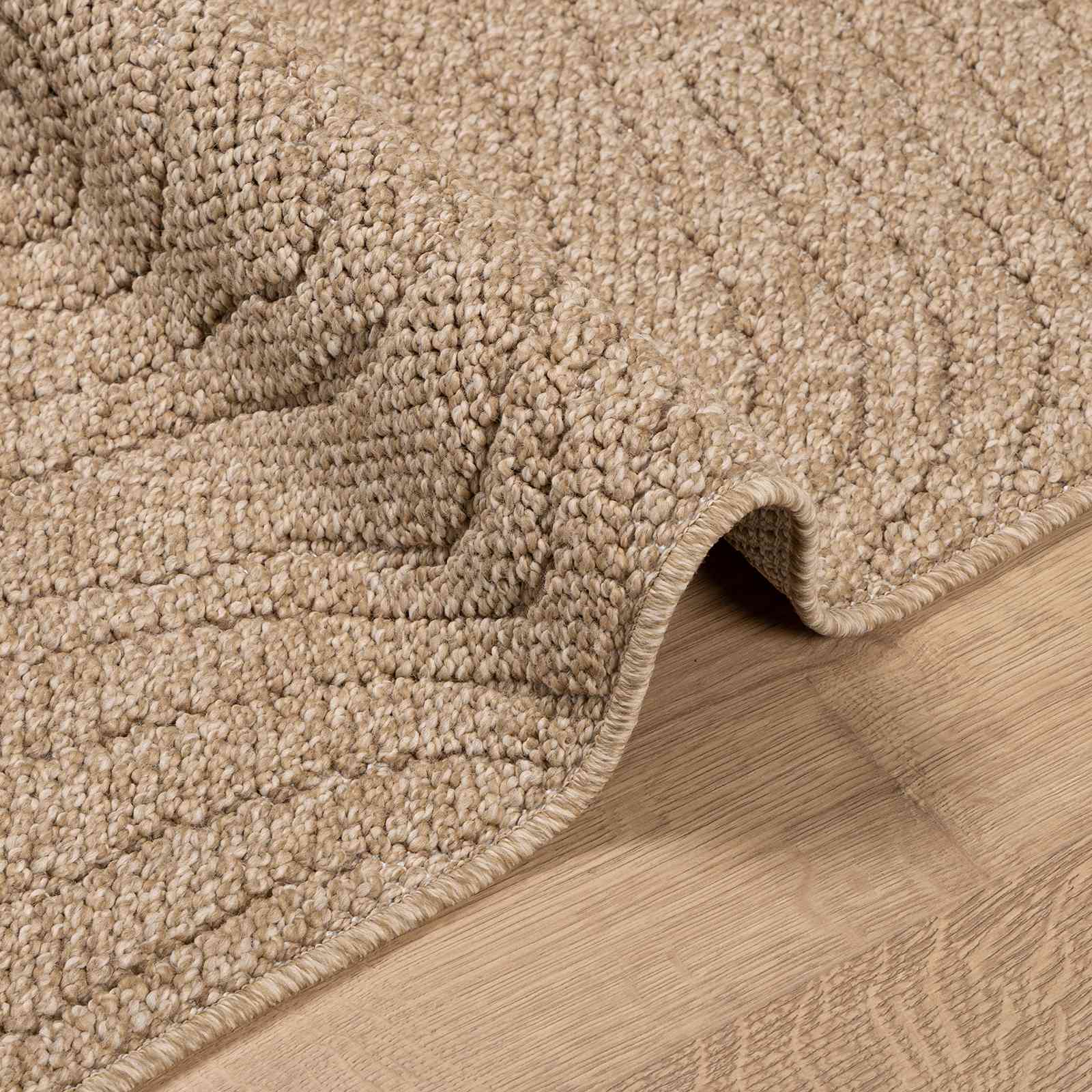vidaXL Dywany pokojowe Moiré AGIRA Naturalny 200 x 200 cm Poliester