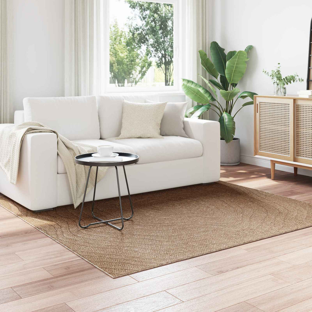 vidaXL Dywany pokojowe Moiré AGIRA Naturalny 200 x 200 cm Poliester