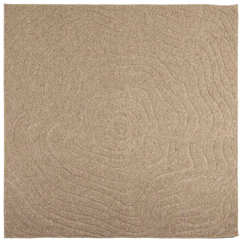 vidaXL Dywany pokojowe Moiré AGIRA Naturalny 200 x 200 cm Poliester