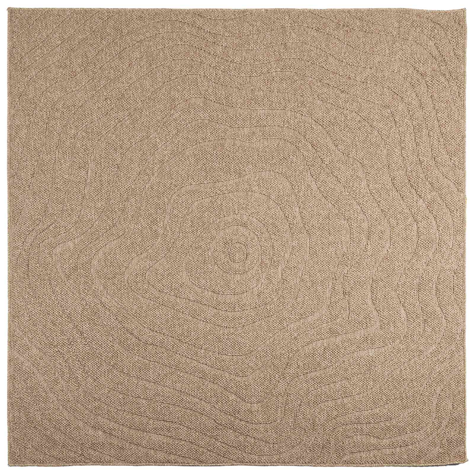 vidaXL Dywany pokojowe Moiré AGIRA Naturalny 200 x 200 cm Poliester