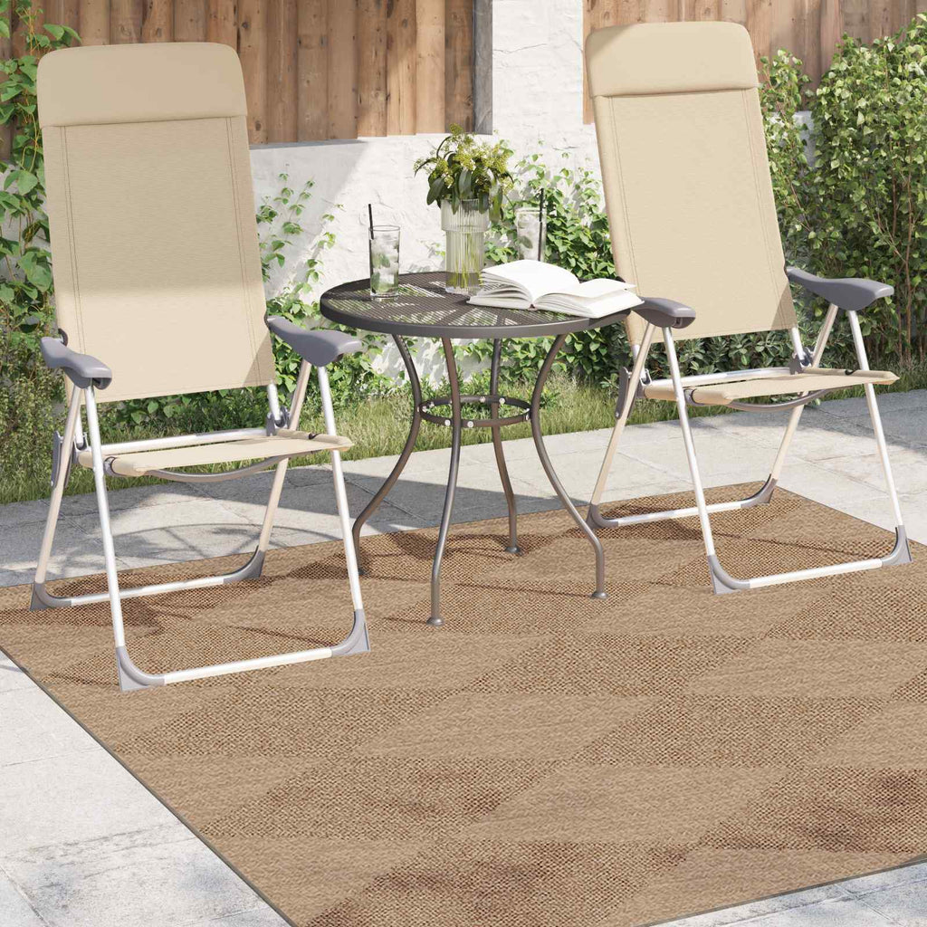 vidaXL Dywany pokojowe Kwadrat AGIRA Naturalny 120 x 120 cm Poliester