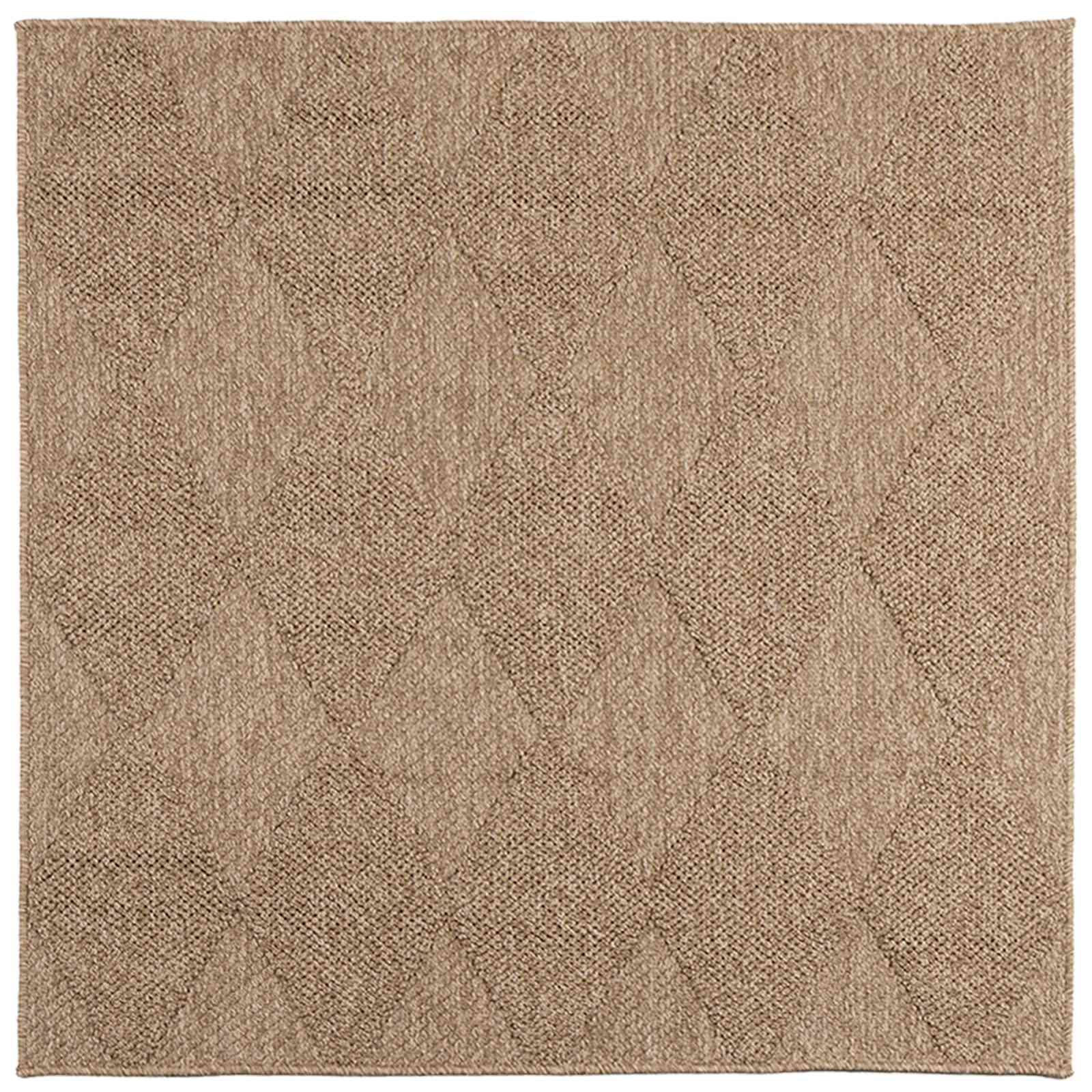vidaXL Dywany pokojowe Kwadrat AGIRA Naturalny 120 x 120 cm Poliester