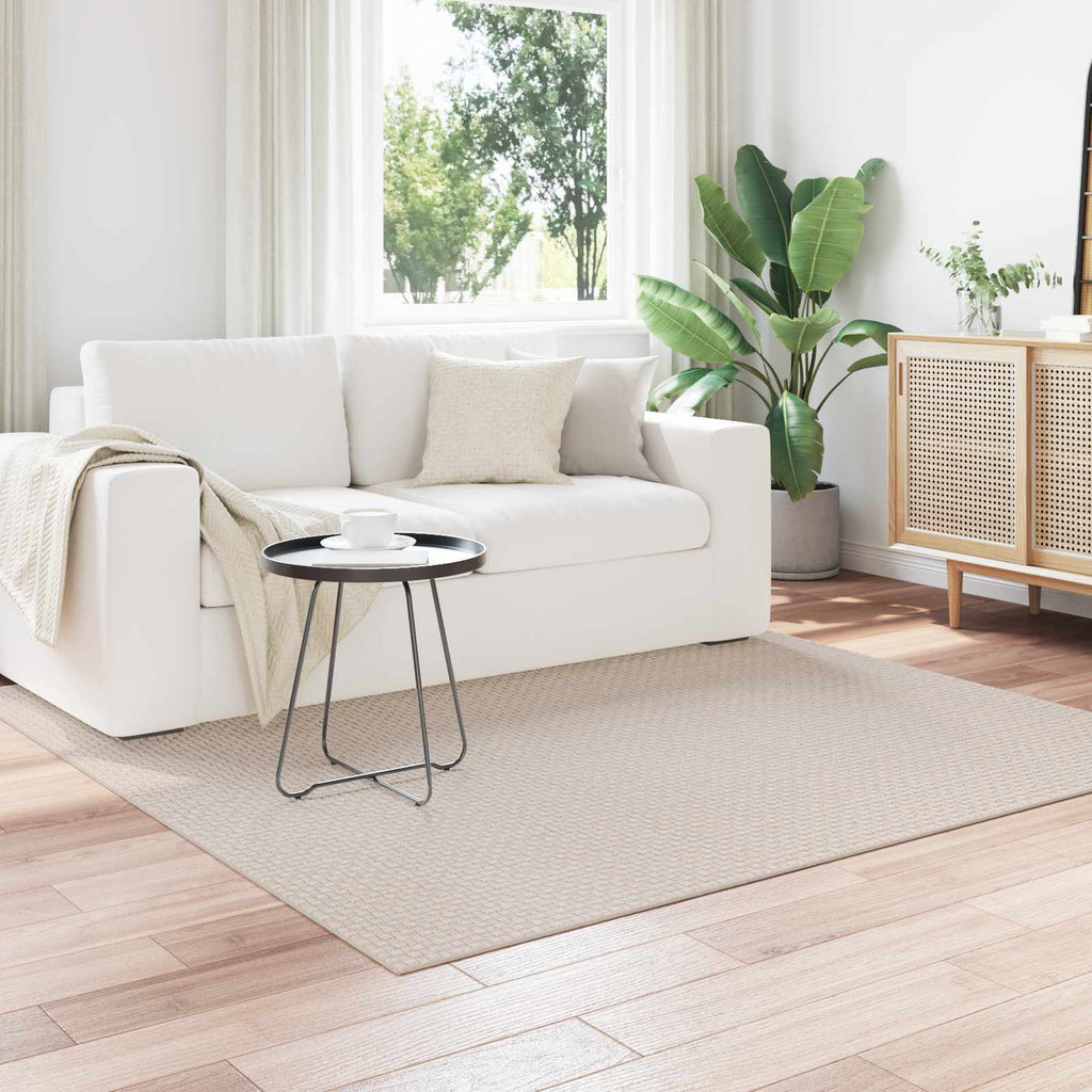 vidaXL Dywany pokojowe Kwadrat FARO Kremowy 200 x 200 cm Poliester