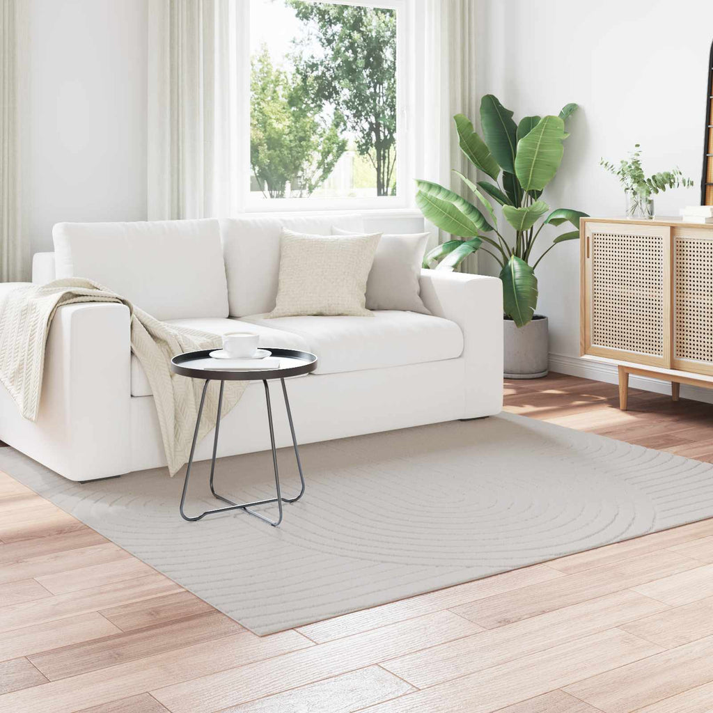 vidaXL Dywany pokojowe Kwadrat PALMERAS Kremowy 120 x 120 cm Poliester
