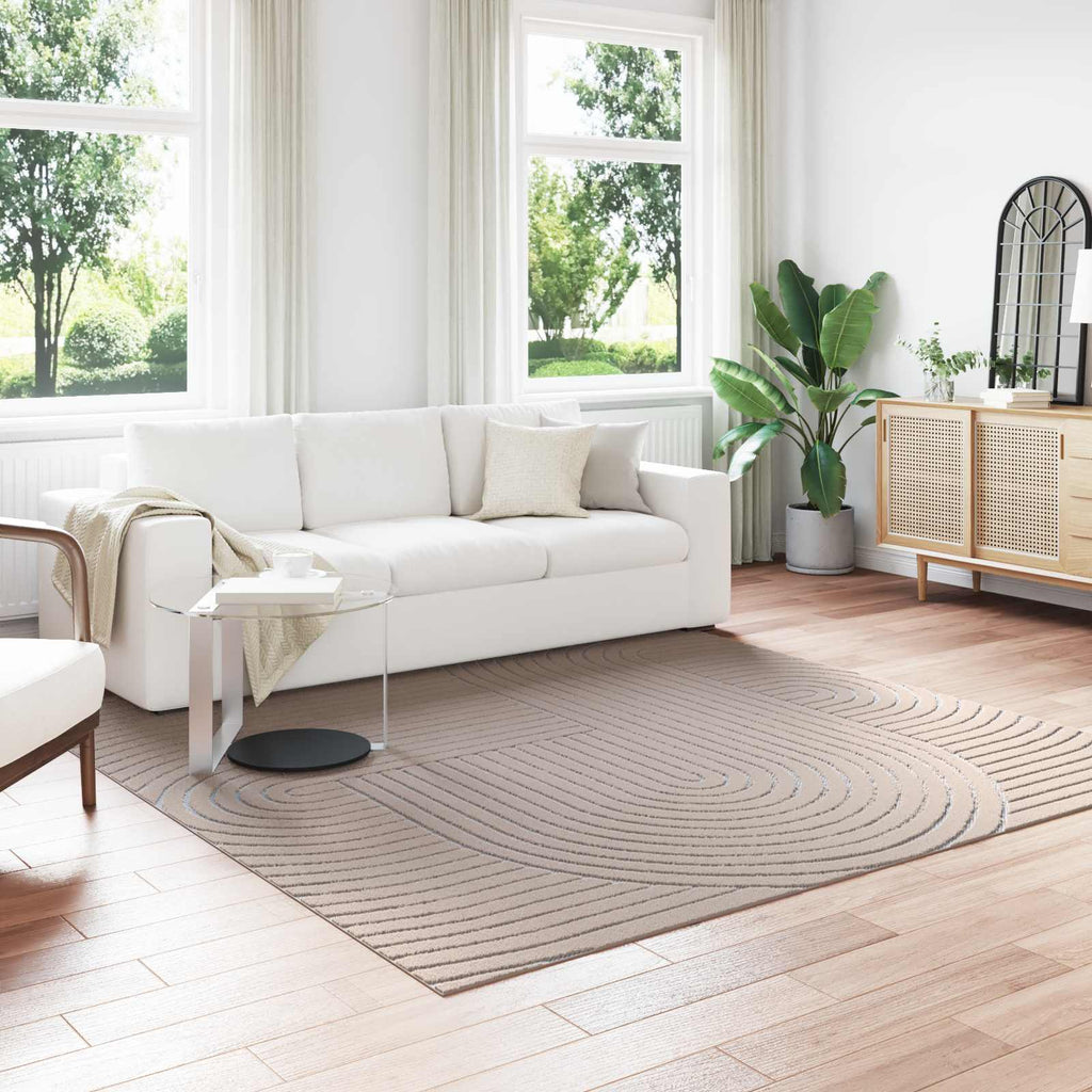 vidaXL Dywany pokojowe Kwadrat PALMERAS Beżowy 240 x 240 cm Poliester