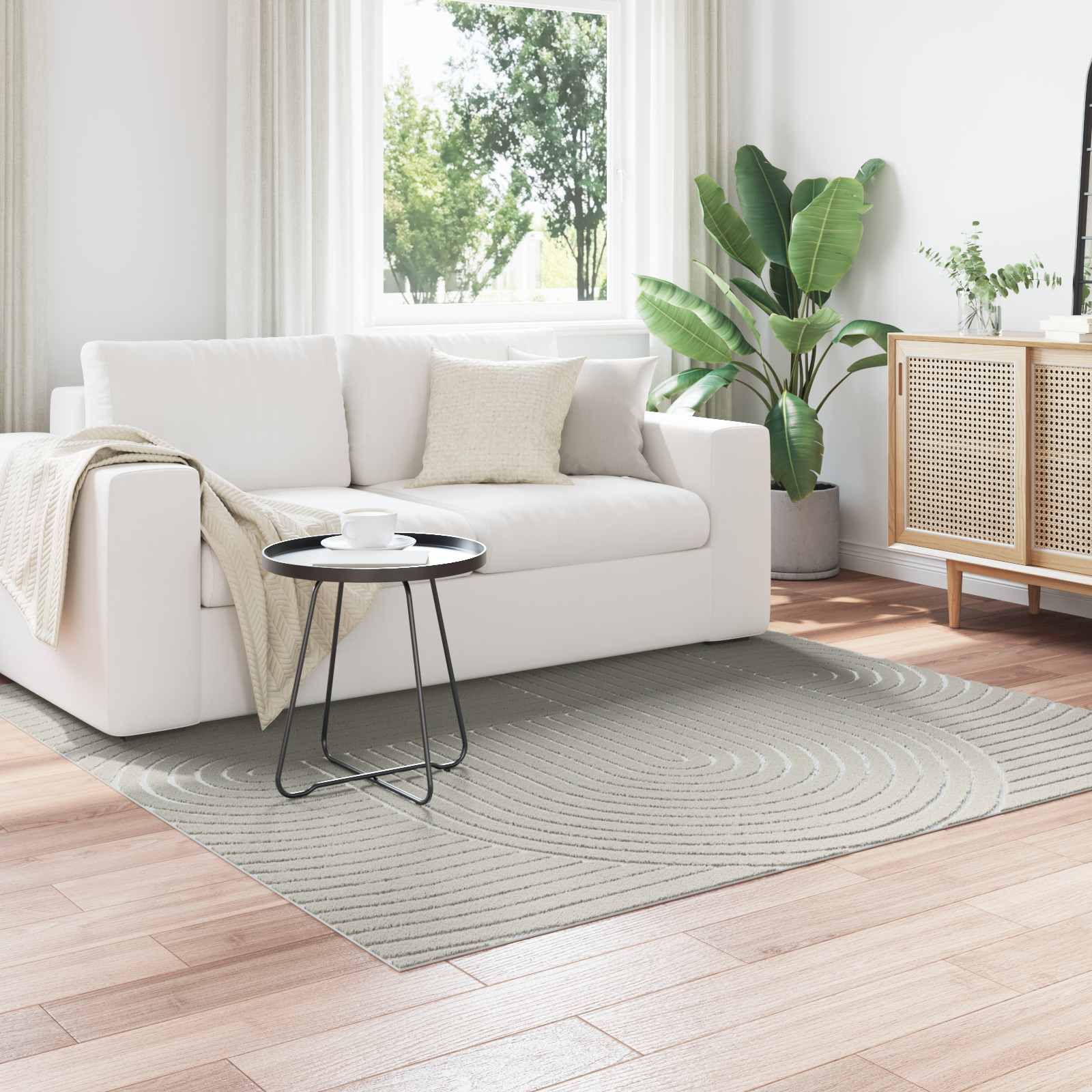 vidaXL Dywany pokojowe Kwadrat PALMERAS Zielony 200 x 200 cm Poliester
