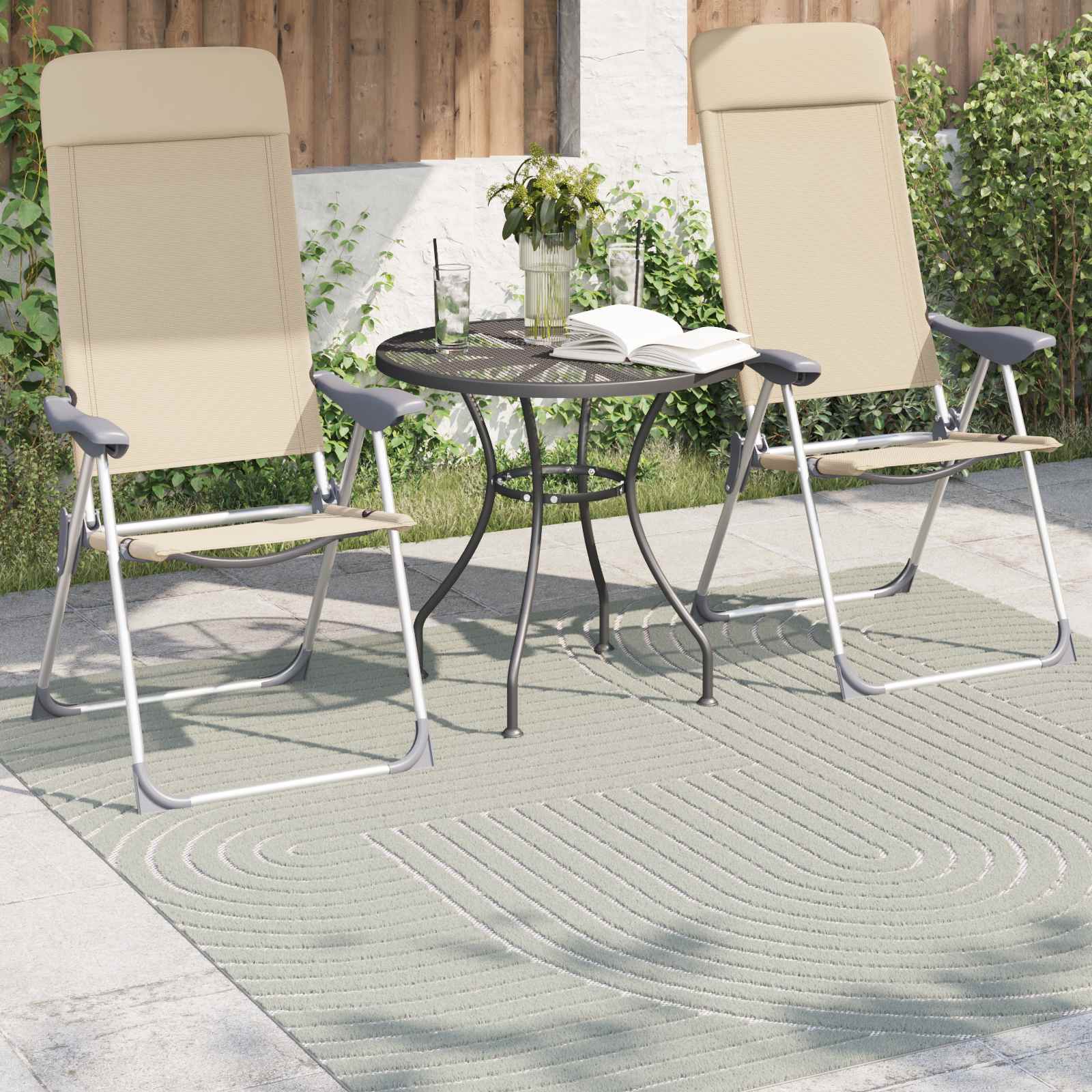 vidaXL Dywany pokojowe Kwadrat PALMERAS Zielony 200 x 200 cm Poliester