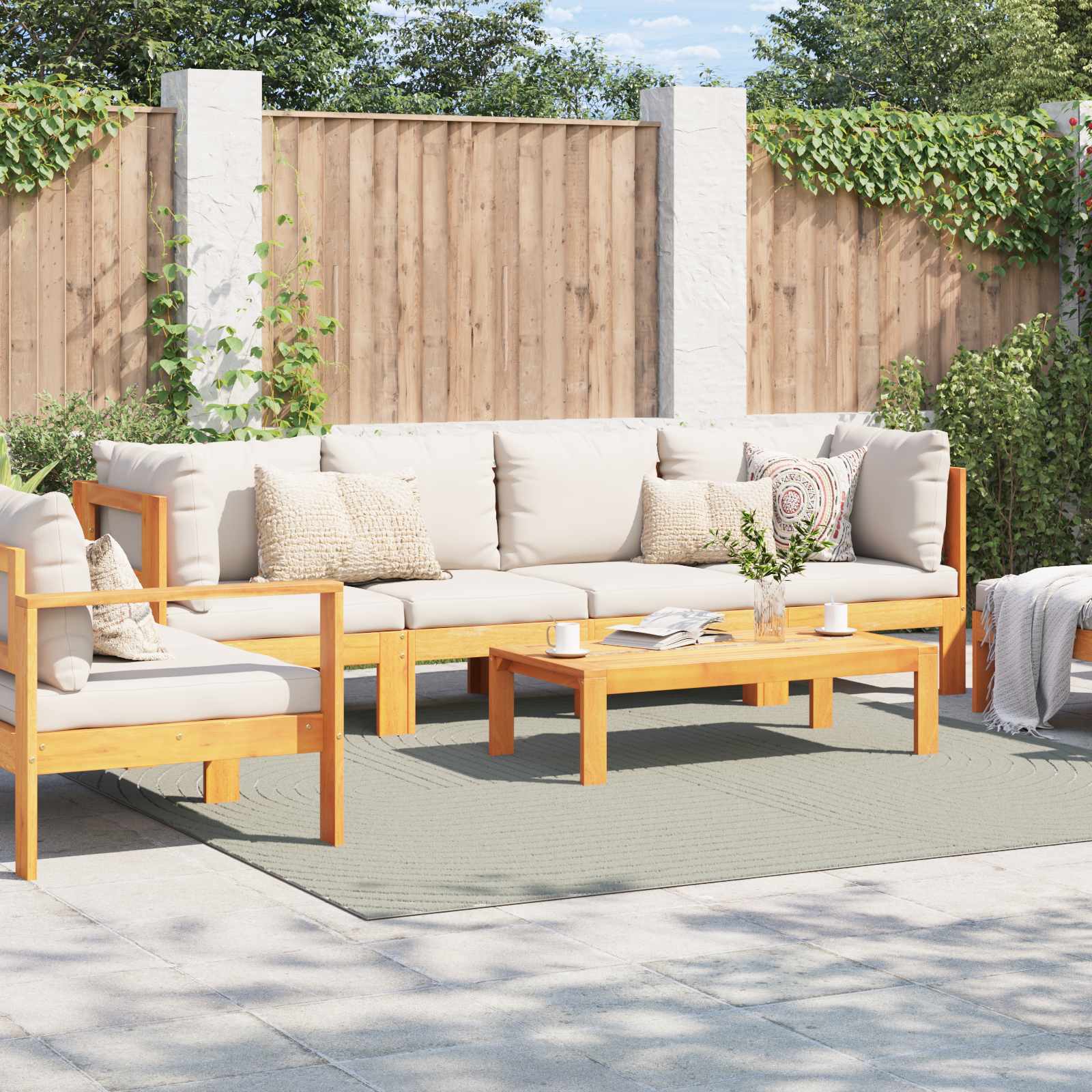 vidaXL Dywany pokojowe Kwadrat PALMERAS Zielony 240 x 240 cm Poliester